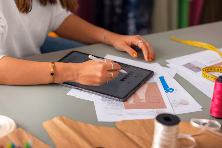 Estudiantes colaborando en proyectos de diseño